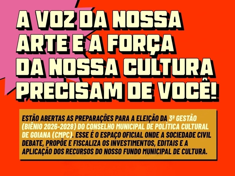 PREFEITURA DE GOIANA ABRE INSCRIÇÕES PARA CANDIDATOS AO CONSELHO MUNICIPAL DE POLÍTICA CULTURAL