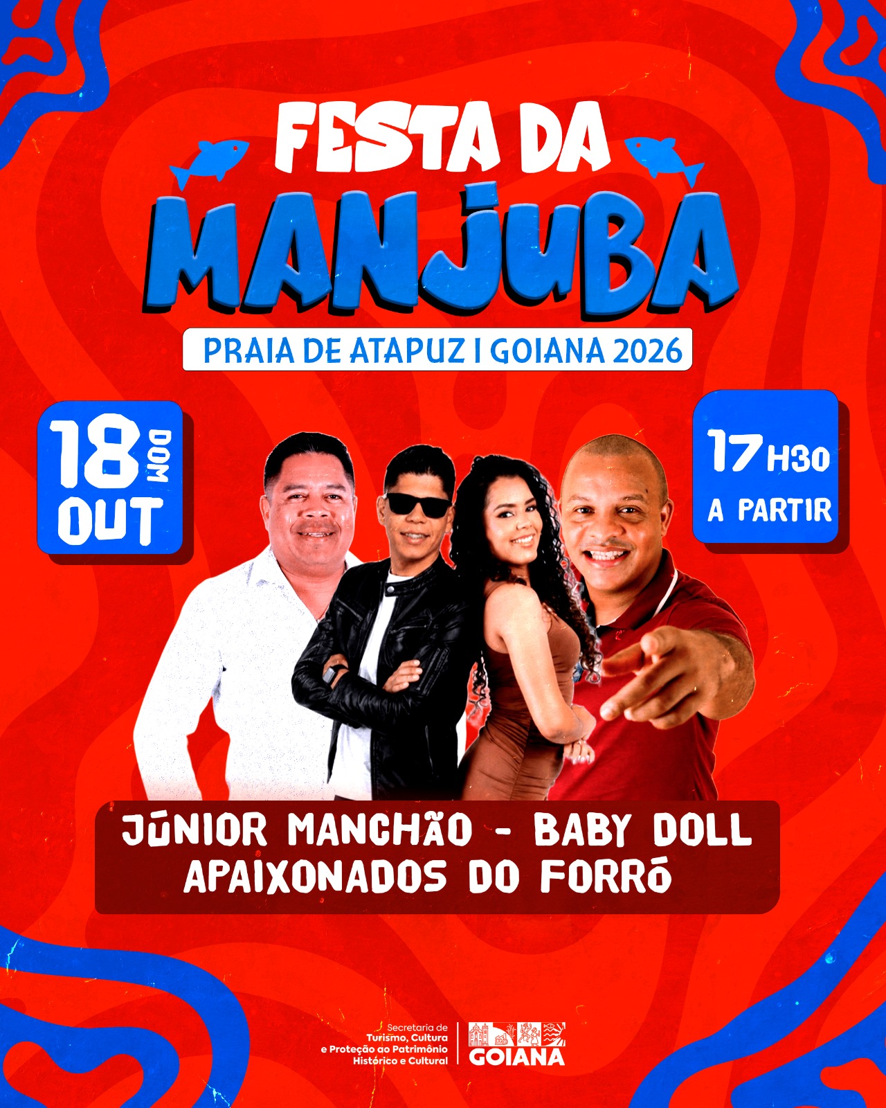 Festa da Manjuba terá shows na praia de Atapuz neste domingo (18), em Goiana